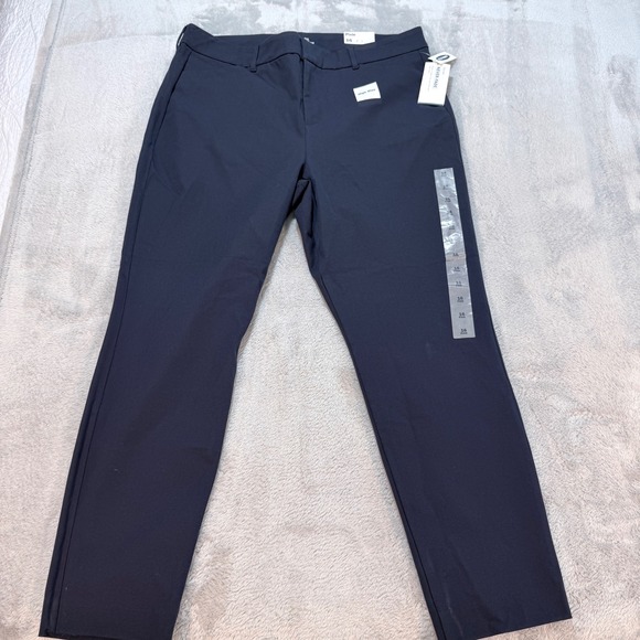 Old Navy Pixie High Rise Straight Leg Navy Blue Pants Women's Sz 16 New NWT - Picture 4 of 11